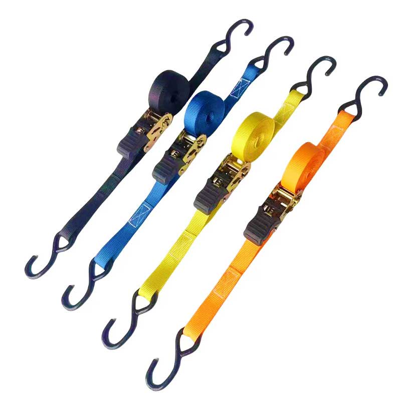 1 x 15' alça de catraca multicolorida para polegar com ganchos S revestidos de vinil