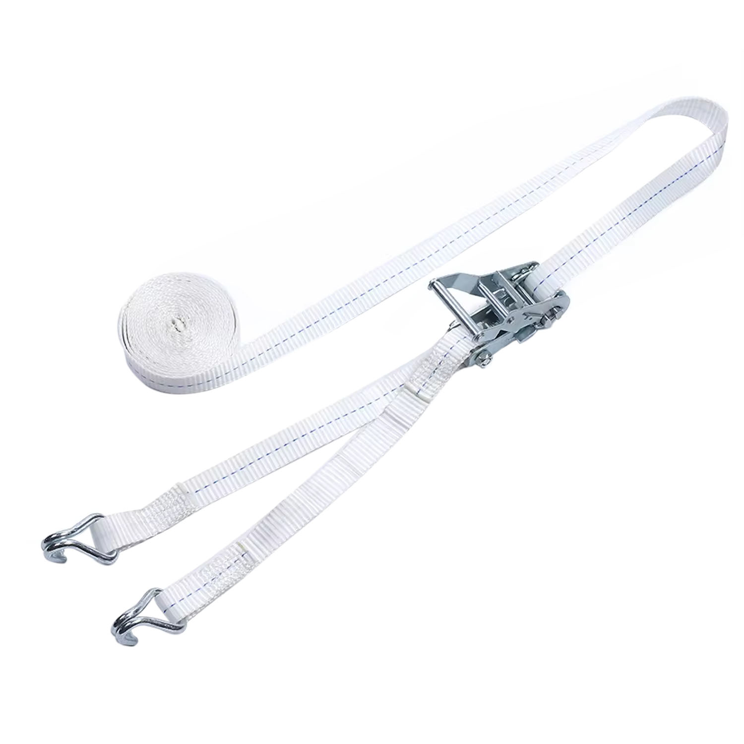 Correia de catraca de zinco branco de 1
