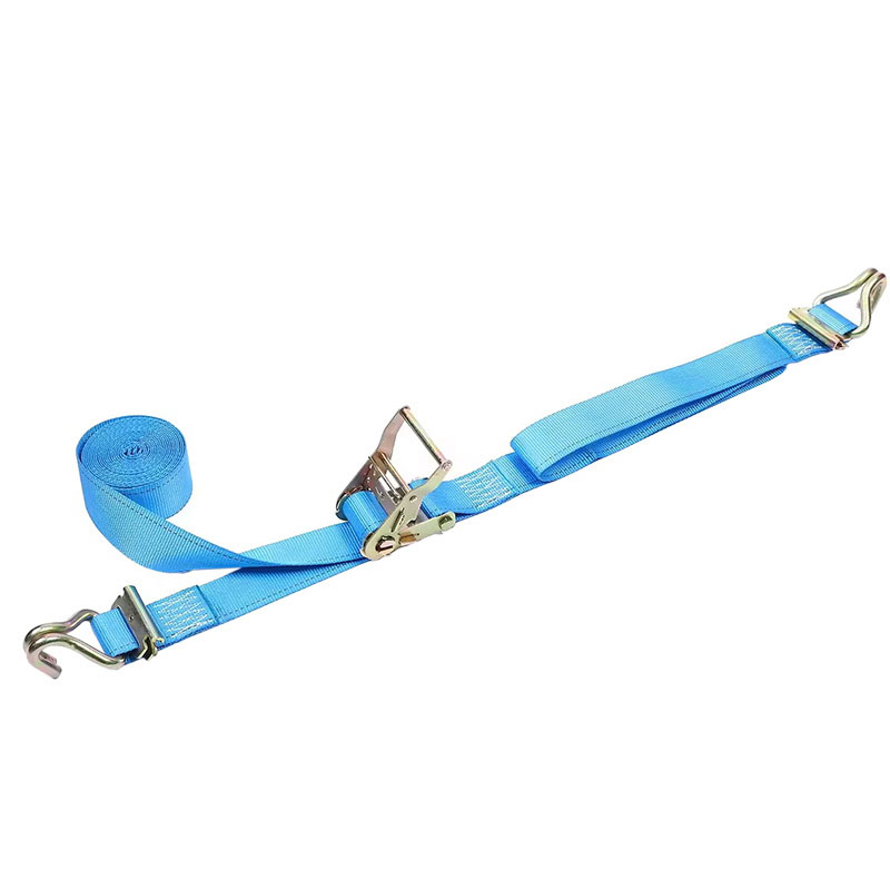 Correia de catraca E-Track azul de 2'' X 12' com ganchos de arame e acessórios de mola