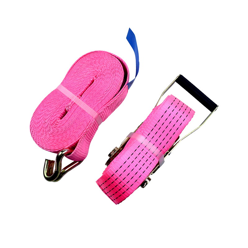 Cinta de poliéster com fivela de amarração de catraca de zinco colorida de 2 polegadas 5T