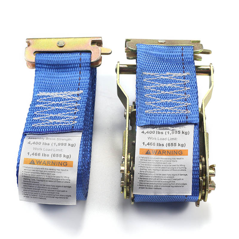 Correia de catraca E-Track de 2 polegadas azul